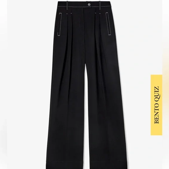 M.M. LaFleur The Bia Pleated Trouser - Everyday Crepe with Topstitch 14 NWT - Picture 5 of 7